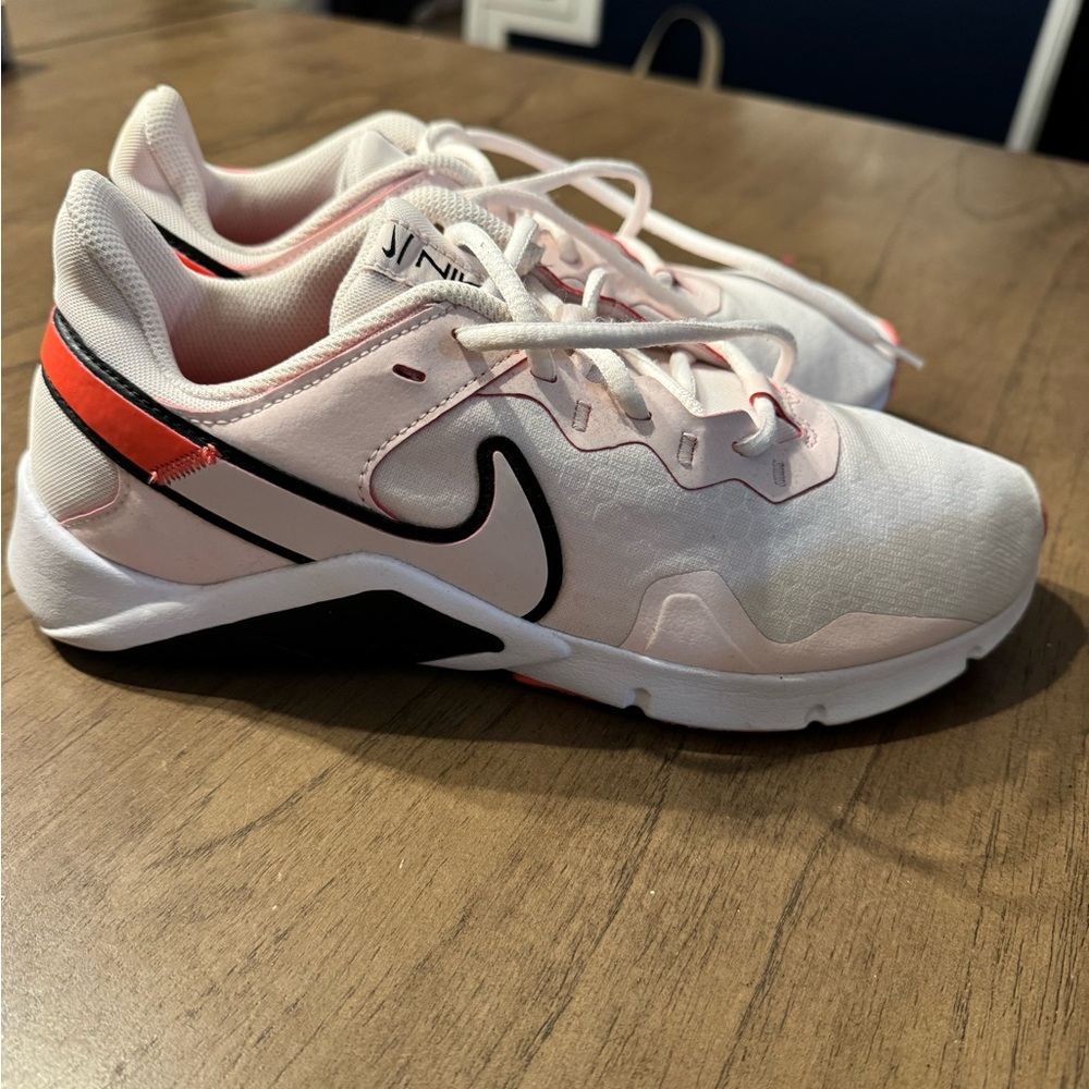 Nike White and Pink Athletic Shoes